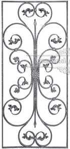 Кованая декоративная панель арт. 214 разм. 80x160