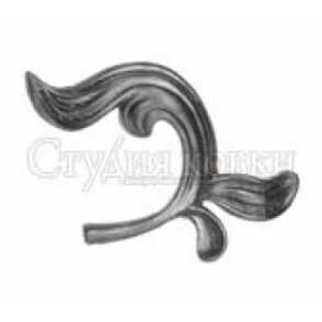 Кованый лист арт. SK22.05R разм. 130x145 (4мм)