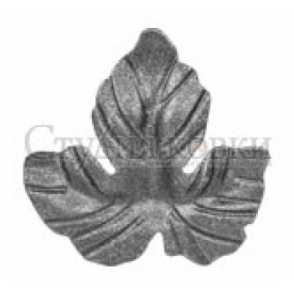 Кованый виноградный лист арт. SK22.32.1 разм. 70x70 (3.5мм)