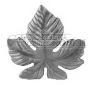 Кованый виноградный лист арт. SK22.32 разм. 100x95 (4мм)