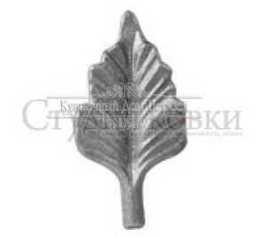 Кованый лист арт. SK22.54 разм. 80x40 (4мм)