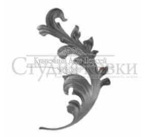 Кованый лист арт. SK25.04R разм. 290x165  (2мм)