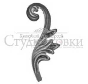 Кованый лист арт. SK25.37L разм. 220x80  (2мм)