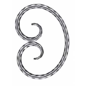 Кованый вензель, завиток арт. 283 разм. 15x21