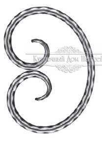 Кованый вензель, завиток арт. 283 разм. 15x21