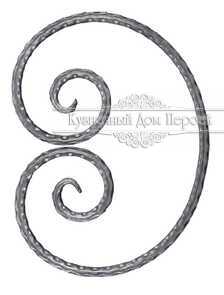 Кованый вензель, завиток арт. 284 разм. 34x25