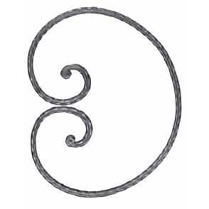 Кованый вензель, завиток арт. 285 разм. 39,5x29,5