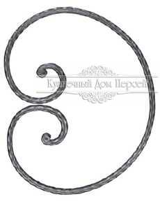 Кованый вензель, завиток арт. 285 разм. 39,5x29,5