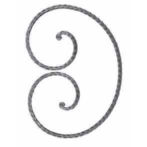Кованый вензель, завиток арт. 287 разм. 45,5x33