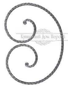 Кованый вензель, завиток арт. 287 разм. 45,5x33