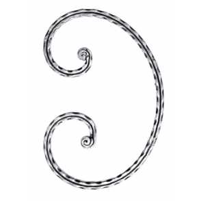 Кованый вензель, завиток арт. 288 разм. 28x19
