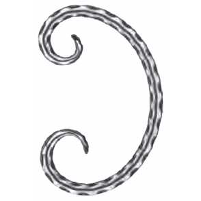 Кованый вензель, завиток арт. 289 разм. 20x14