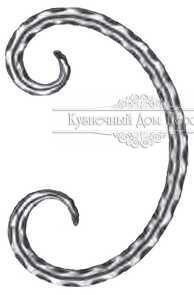 Кованый вензель, завиток арт. 289 разм. 20x14