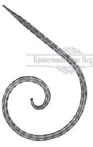 Кованый вензель, завиток арт. 293 разм. 19x31