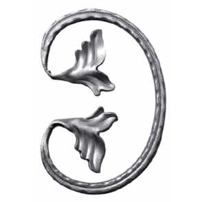 Кованый вензель, завиток арт. 296 разм. 18x25