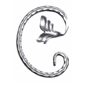 Кованый вензель, завиток арт. 297 разм. 15x22