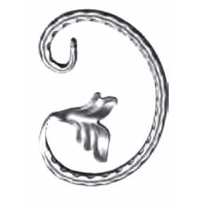 Кованый вензель, завиток арт. 298 разм. 15x22