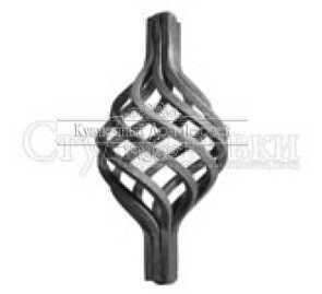 Кованая корзинка, фонарик арт. SK32.07.1 разм. 120x60 12кв.