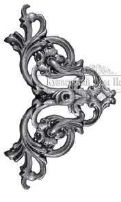 Кованый декоративный узор односторонний арт. 321 разм. 15x15