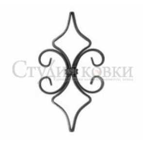 Кованая вставка в балясину арт. SK33.31 разм. 335x175 кв.12