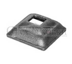 Стальное основание балясины, подпятник арт. SK34.04.2 разм. отв.14 кв.40 (3мм)