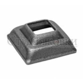 Стальное основание балясины, подпятник арт. SK34.05.3 разм. отв.16 кв.40 (3мм)