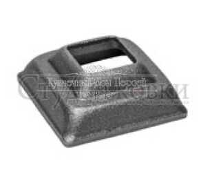 Стальное основание балясины, подпятник арт. SK34.05.3 разм. отв.16 кв.40 (3мм)