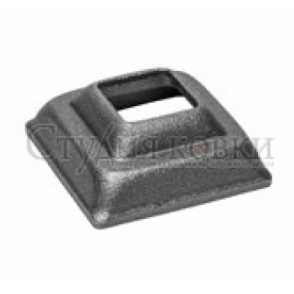 Стальное основание балясины, подпятник арт. SK34.05.5 разм. отв.20 кв.50 (3мм)