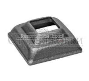 Стальное основание балясины, подпятник арт. SK34.05.5 разм. отв.20 кв.50 (3мм)