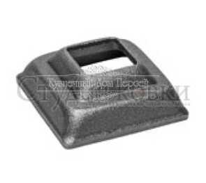 Стальное основание балясины, подпятник арт. SK34.06.6 разм. отв.25 кв.60 (3мм)