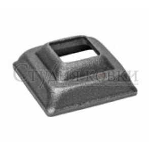 Стальное основание балясины, подпятник арт. SK34.08.8 разм. отв.40 кв.80 (3мм)