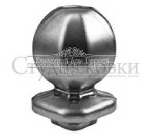 Кованое навершие, наконечник на столб арт. SK35.07.3 разм. 100x75 кв.32 (1мм)