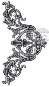 Кованый декоративный узор односторонний арт. 379 разм. 38x20,5