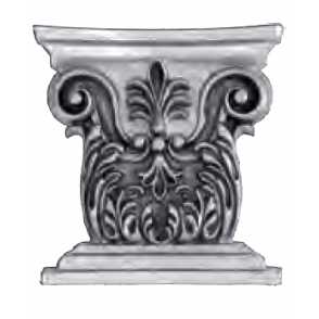 Кованый декоративный элемент односторонний арт. 383 разм. 23,5x23,5