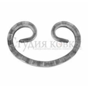 Кованый завиток, вензель С арт. SK41.01.1 разм. 92x135