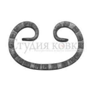 Кованый завиток, вензель С арт. SK41.01.2 разм. 92x155