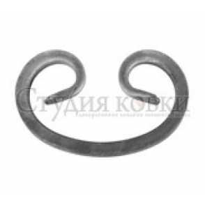 Кованый завиток, вензель С арт. SK41.02.11 разм. 80x130