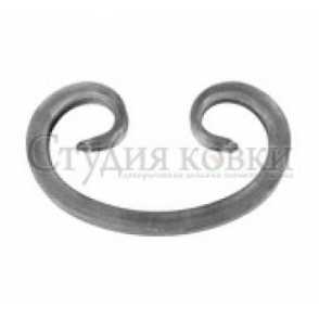 Кованый завиток, вензель С арт. SK41.02.23 разм. 85x145