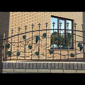 Ковано-кирпичный забор 17