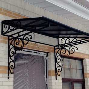 Кованый козырек 56