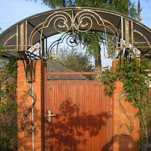 Кованый козырек для калитки 80