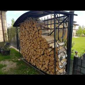 Кованый навес под дрова 7