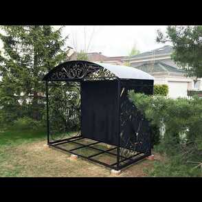 Кованый навес под дрова 8