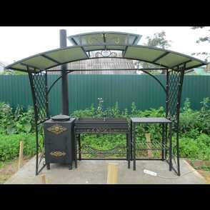Кованый навес для мангала 9