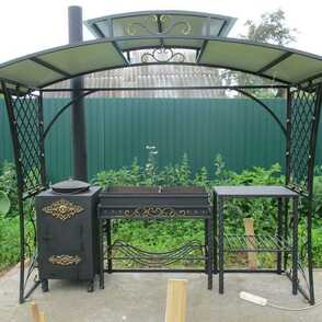 Кованый навес для мангала 9