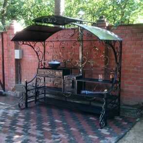 Кованый навес для мангала 11