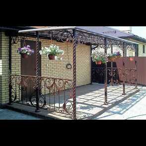 Кованый навес для террасы 14