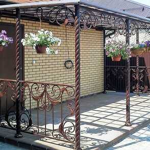 Кованый навес для террасы 14