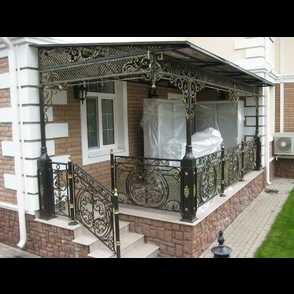 Кованый навес для террасы 16
