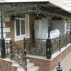 Кованый навес для террасы 16